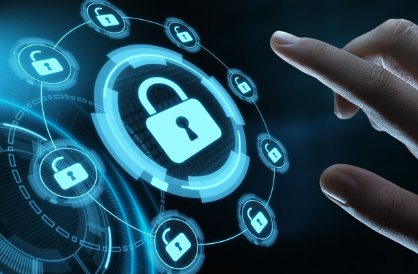 padlock graphic symbolizing digital security and secure socket layer  protection (SSL) 